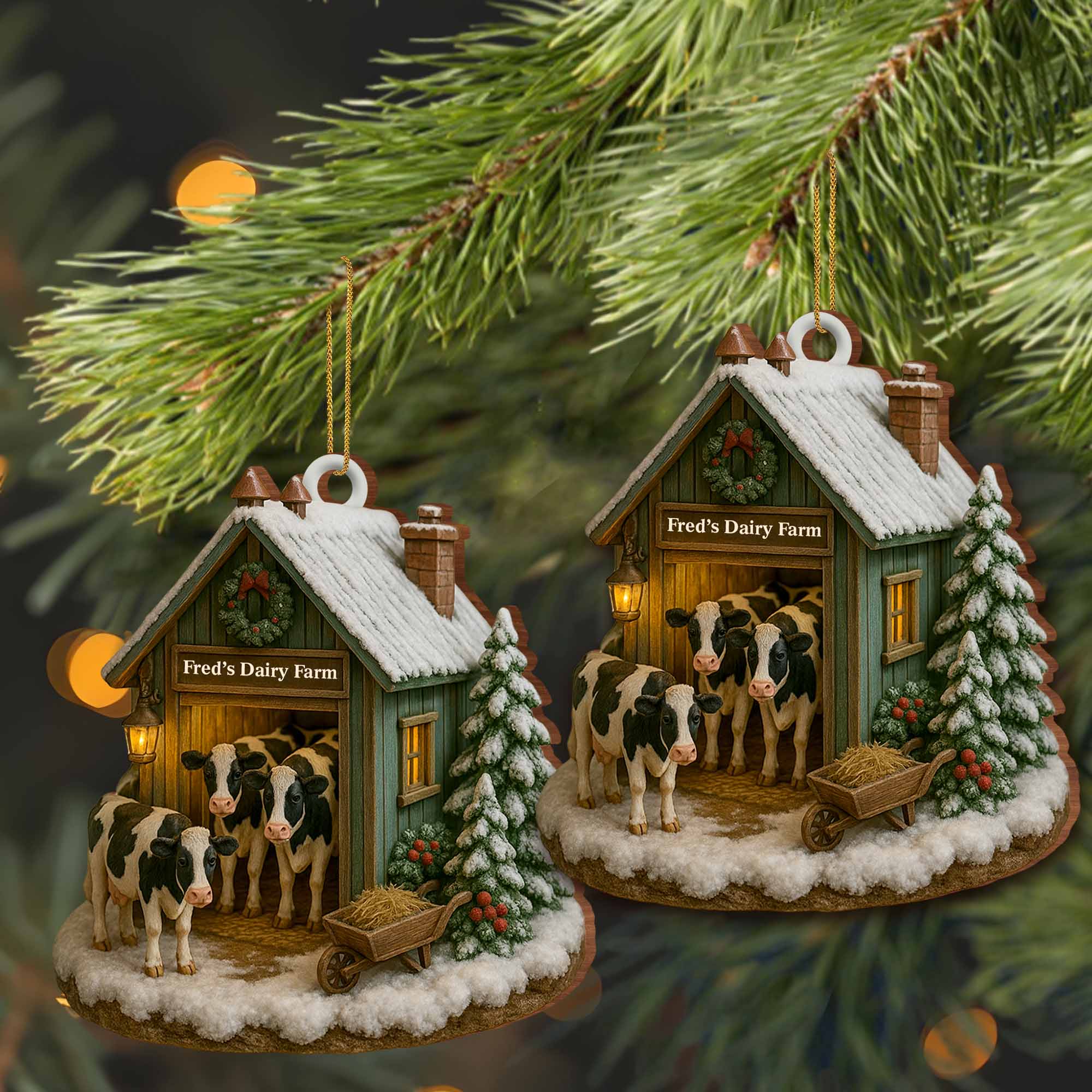 Create Your Own Personalized Dairy Farm, Custom Wood Ornament, Gift For Farm Enthusiasts - Image 6