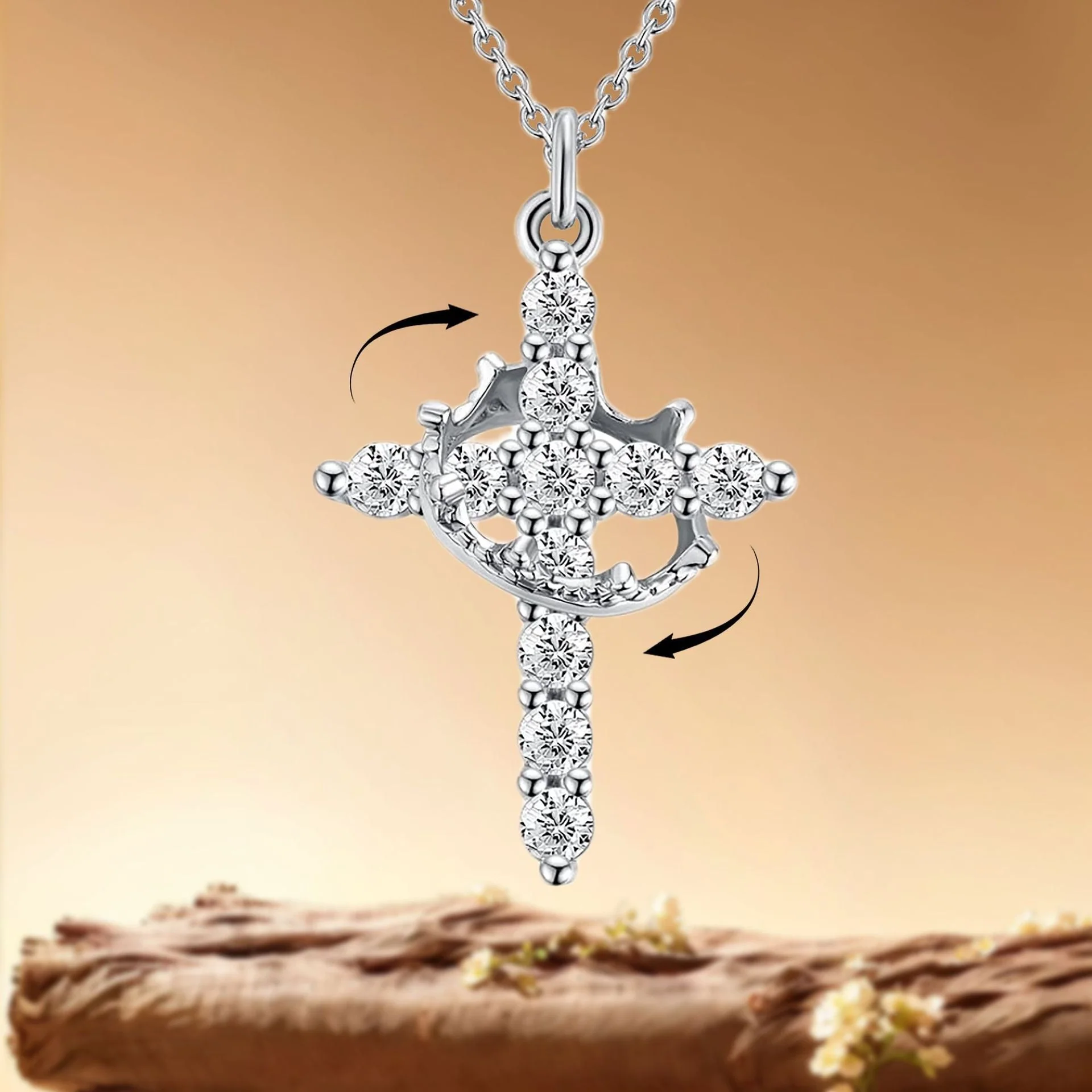 Crown Cross Necklace - Image 3