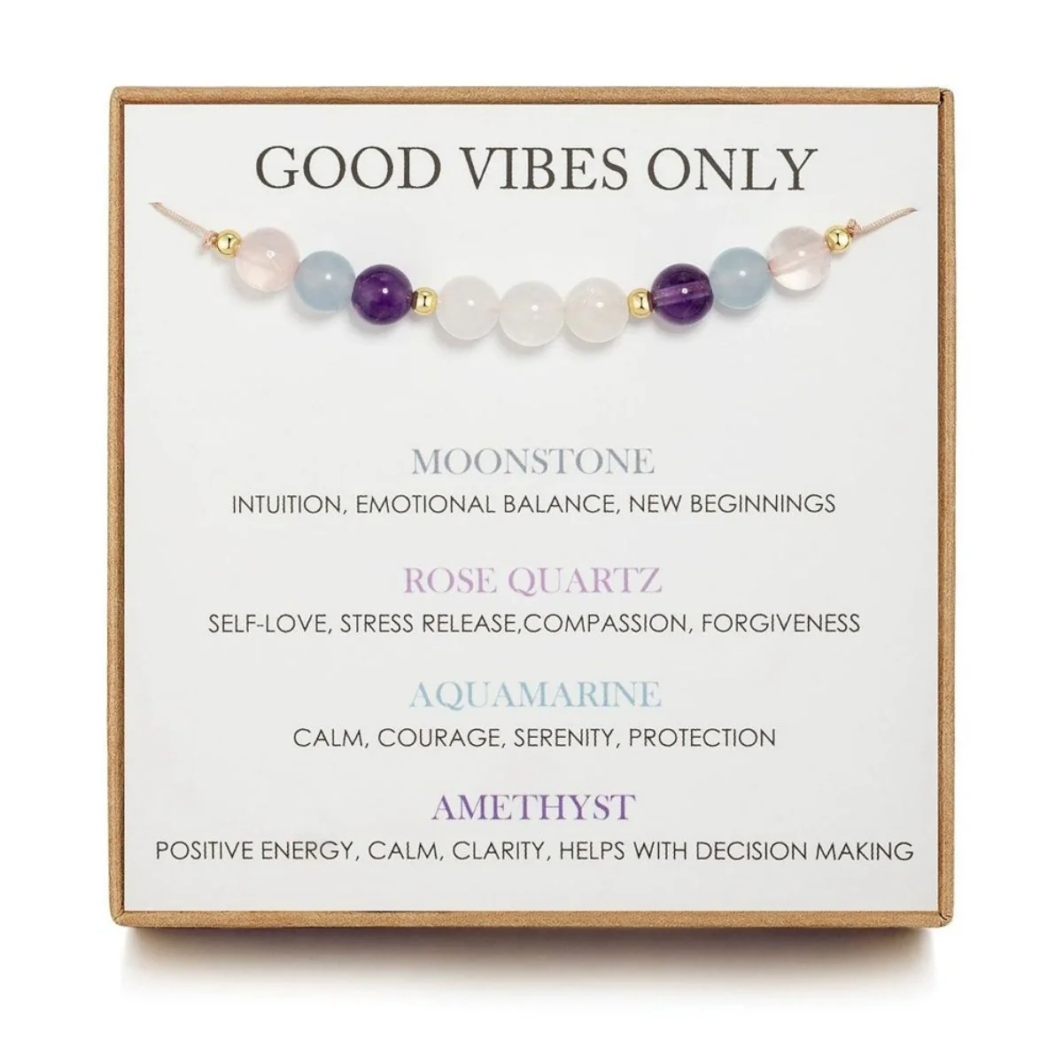 Crystal bracelet Healthy pregnancy, support, expectant mother gift, rose quartz bracelet - Image 4