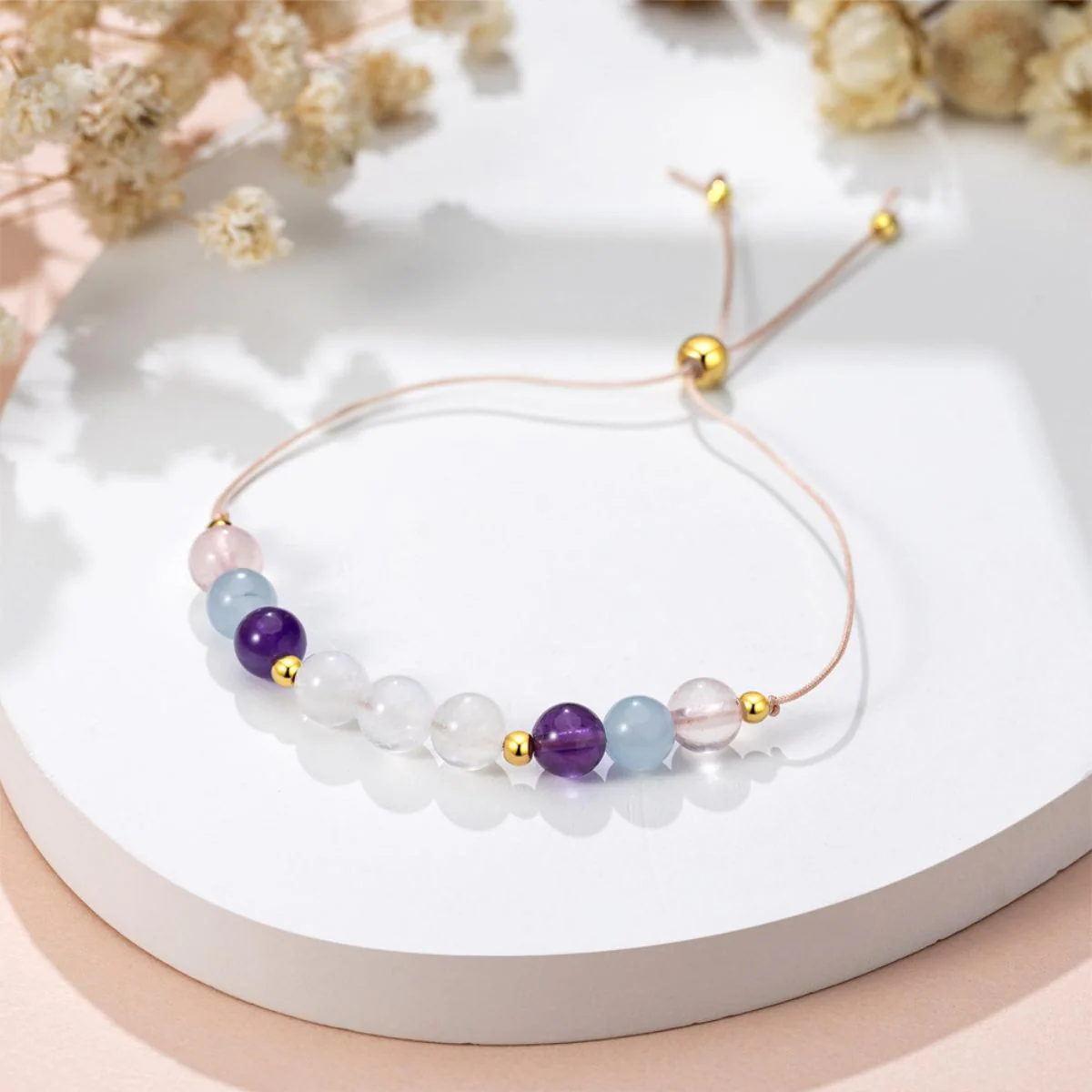 Crystal bracelet Healthy pregnancy, support, expectant mother gift, rose quartz bracelet - Image 9