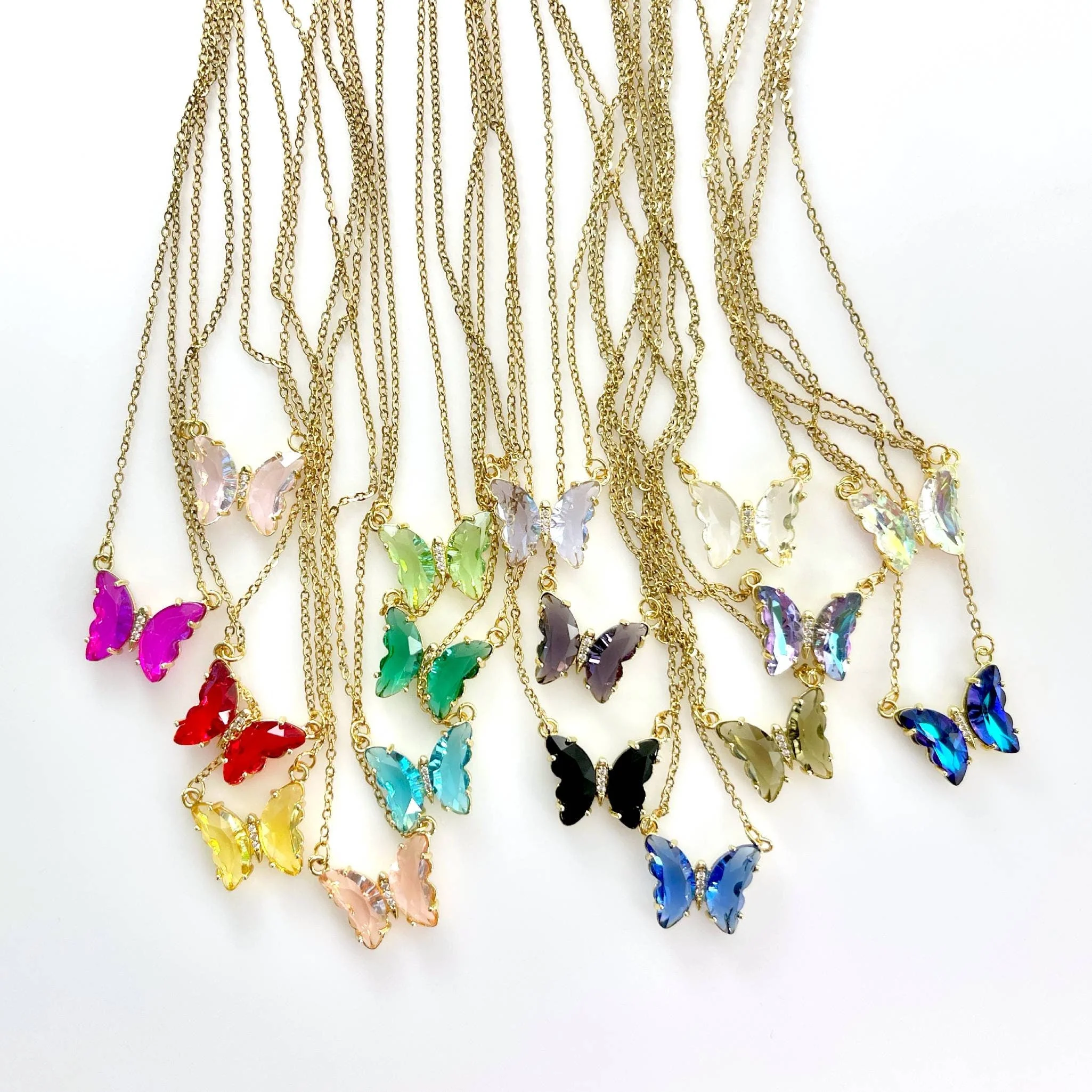 Crystal Butterfly Charm Necklace - Image 10