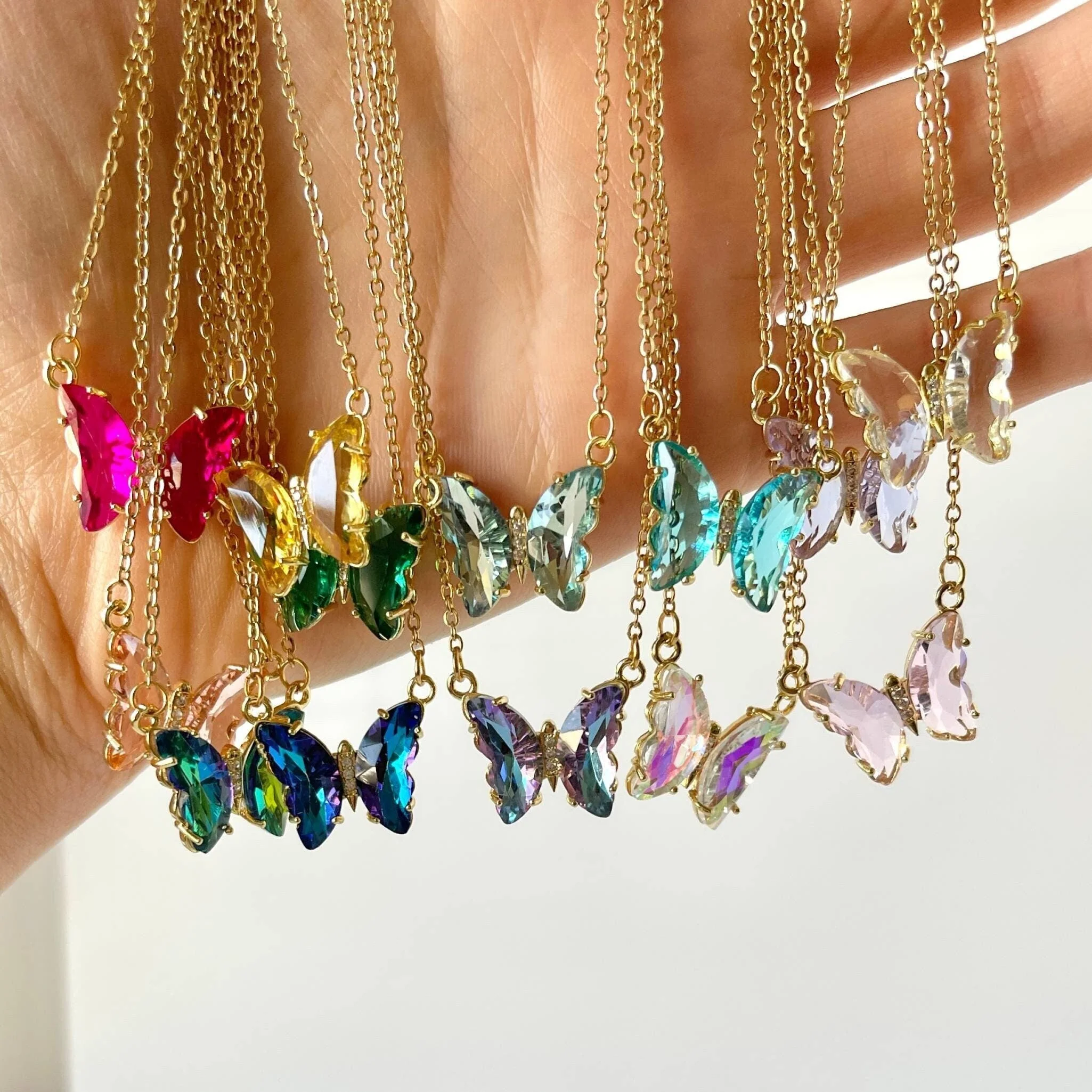 Crystal Butterfly Charm Necklace - Image 11