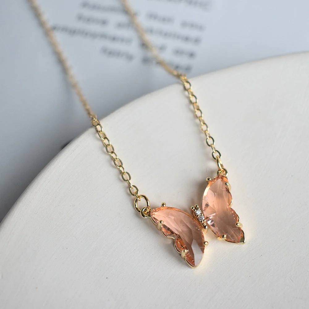 Crystal Butterfly Charm Necklace - Image 14