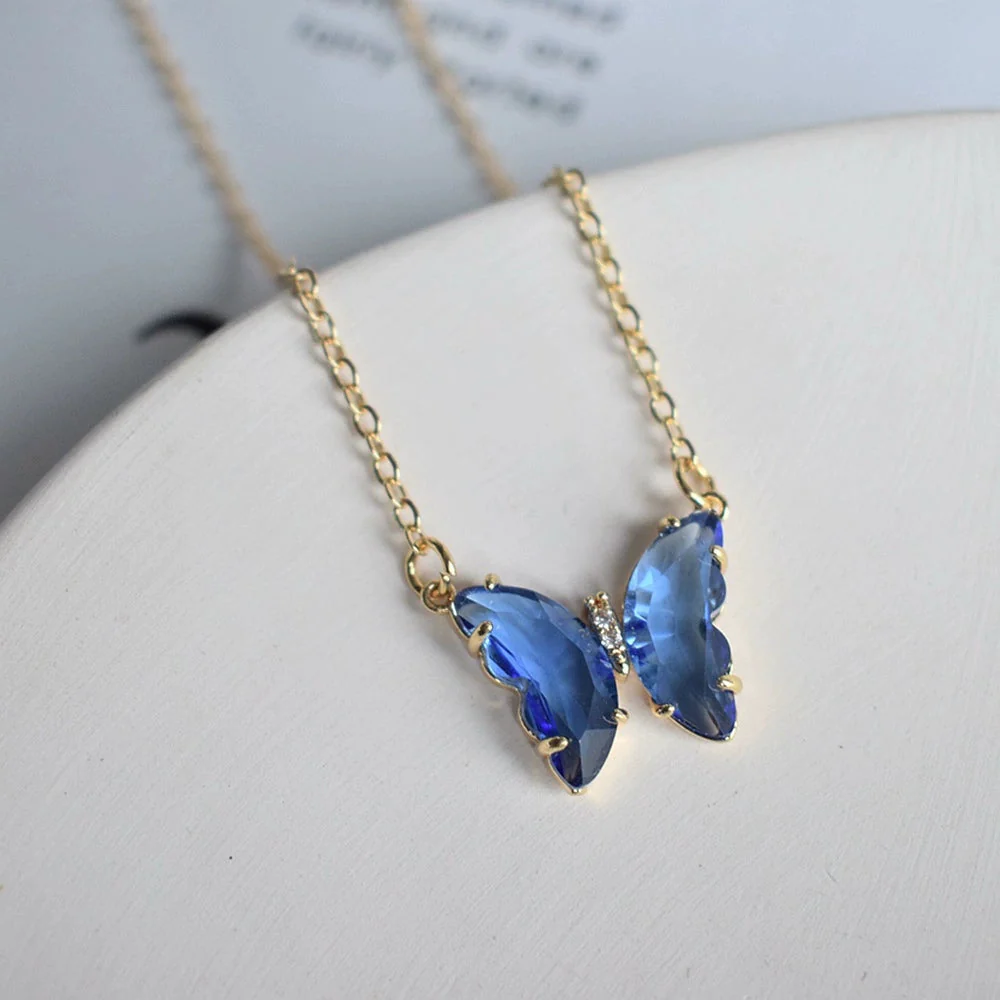 Crystal Butterfly Charm Necklace - Image 16
