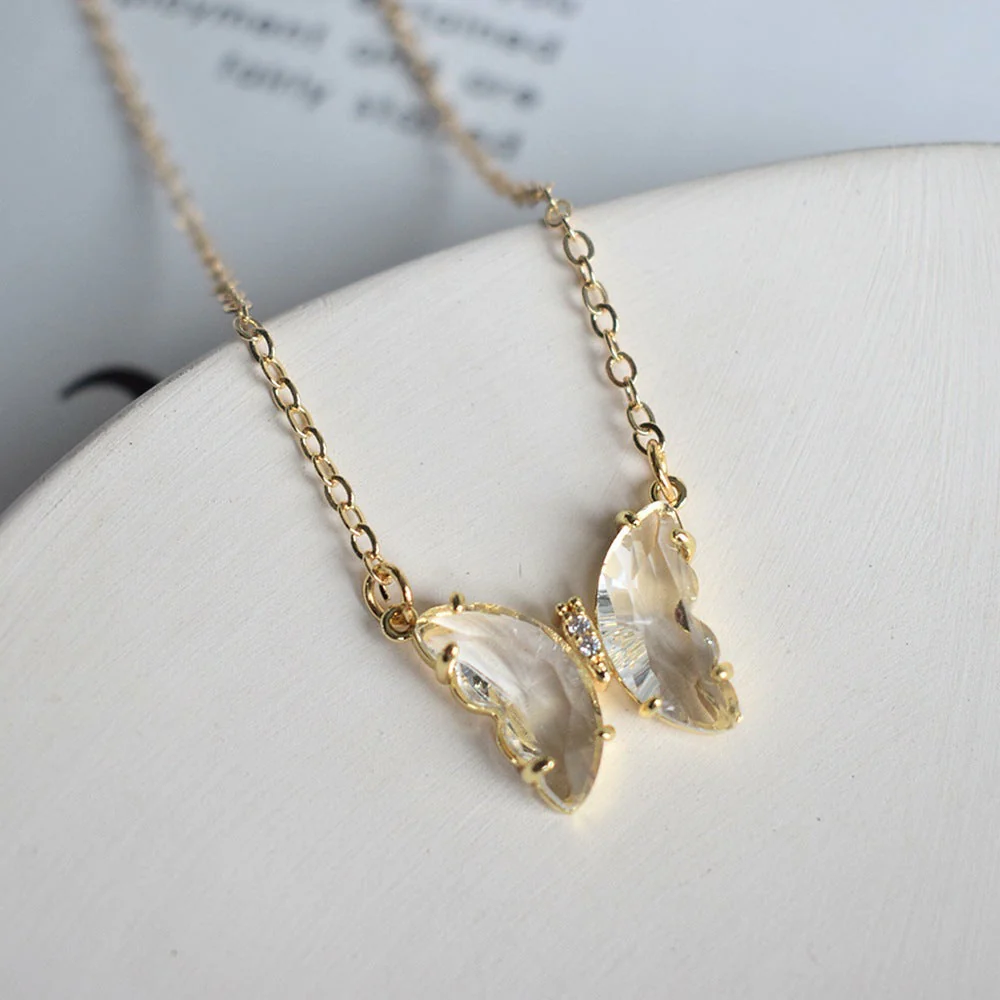 Crystal Butterfly Charm Necklace - Image 8