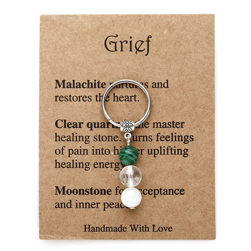 Crystal keychain,Healing crystals,Sad, A new beginning,Love yourself, Good luck with that,Success,Crystal gift - Image 12
