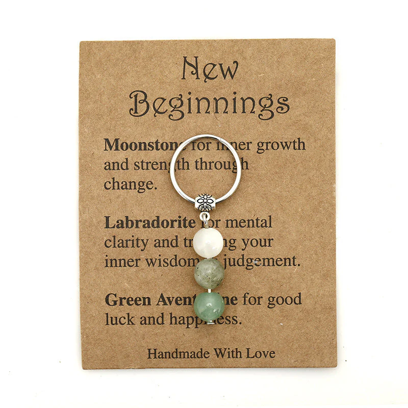 Crystal keychain,Healing crystals,Sad, A new beginning,Love yourself, Good luck with that,Success,Crystal gift - Image 13