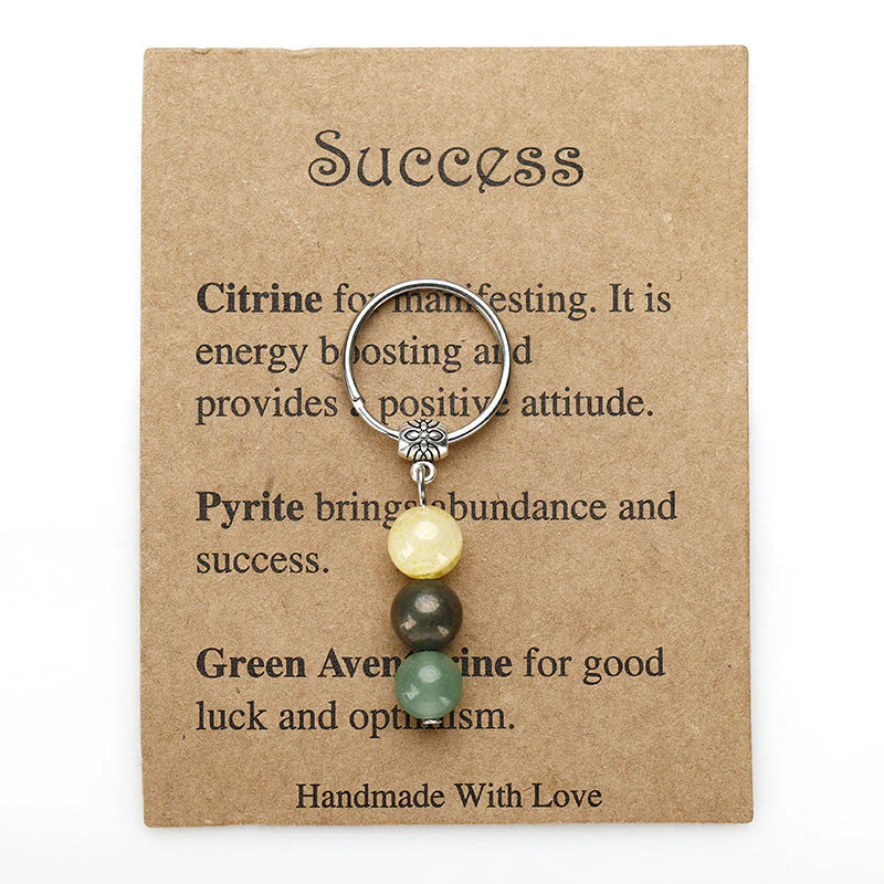 Crystal keychain,Healing crystals,Sad, A new beginning,Love yourself, Good luck with that,Success,Crystal gift - Image 18