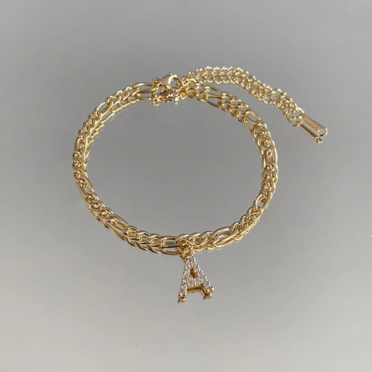 Curb link Initial Anklet - Image 11