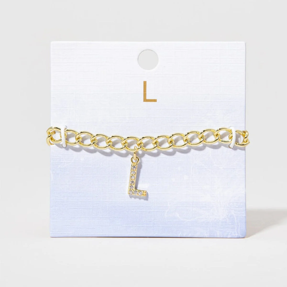 Curb link Initial Anklet - Image 3