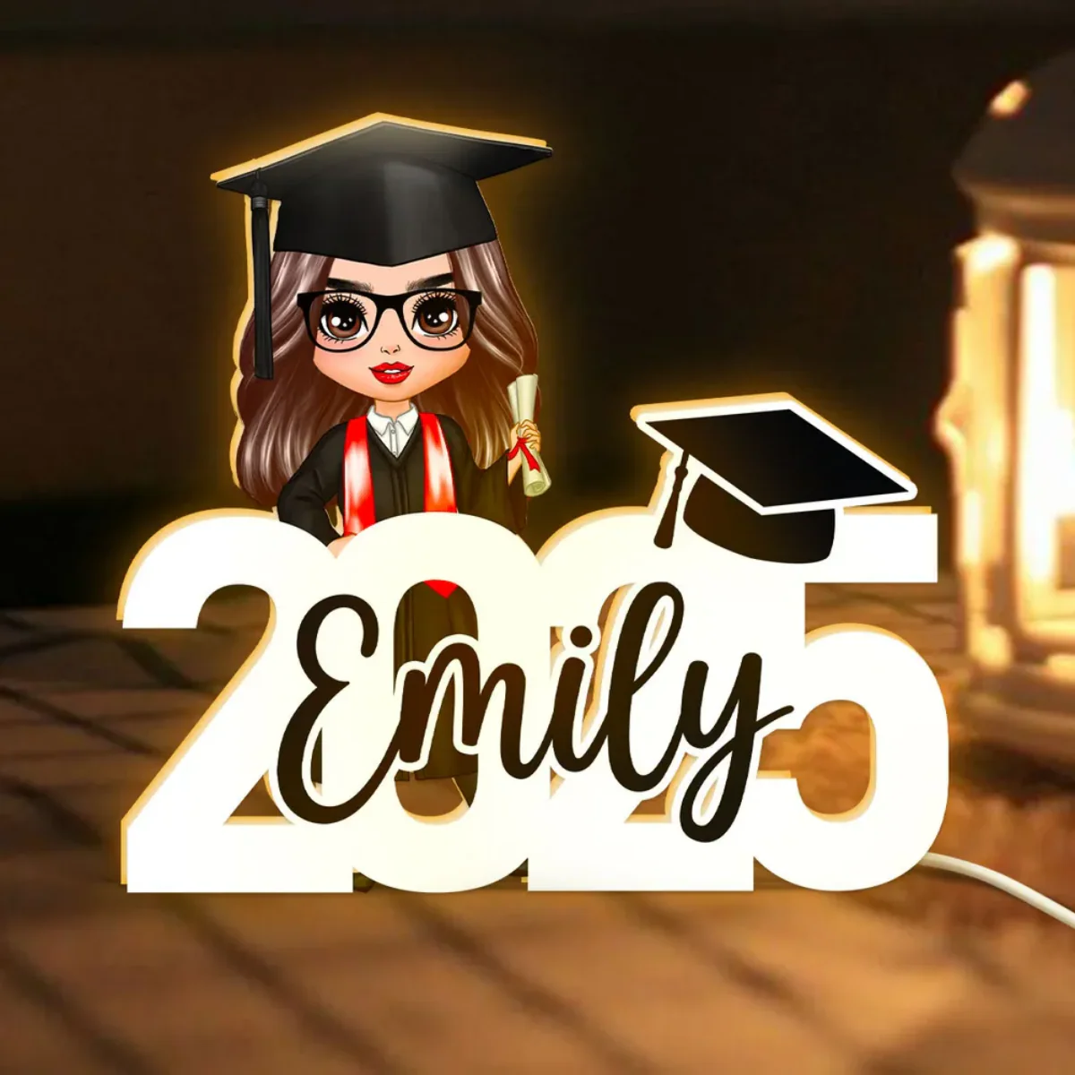 Custom 2025 Graduation Light Box - Personalized New Chapter Night Light Gift - Image 2