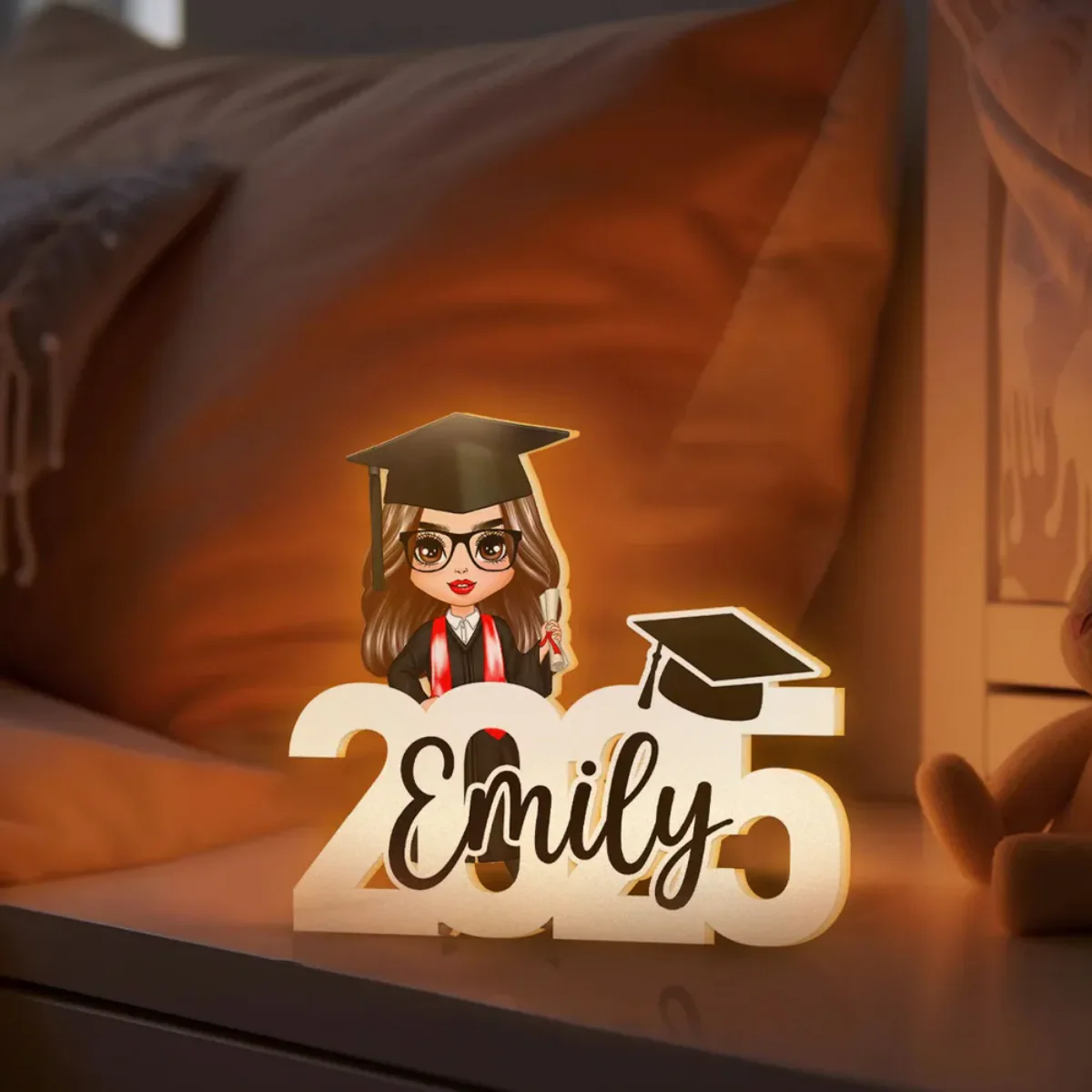 Custom 2025 Graduation Light Box - Personalized New Chapter Night Light Gift - Image 3