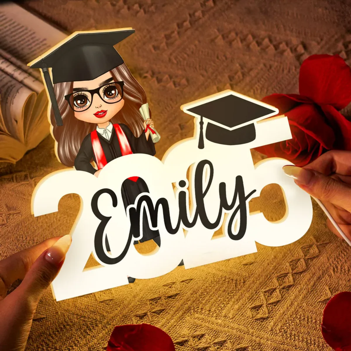 Custom 2025 Graduation Light Box - Personalized New Chapter Night Light Gift - Image 4