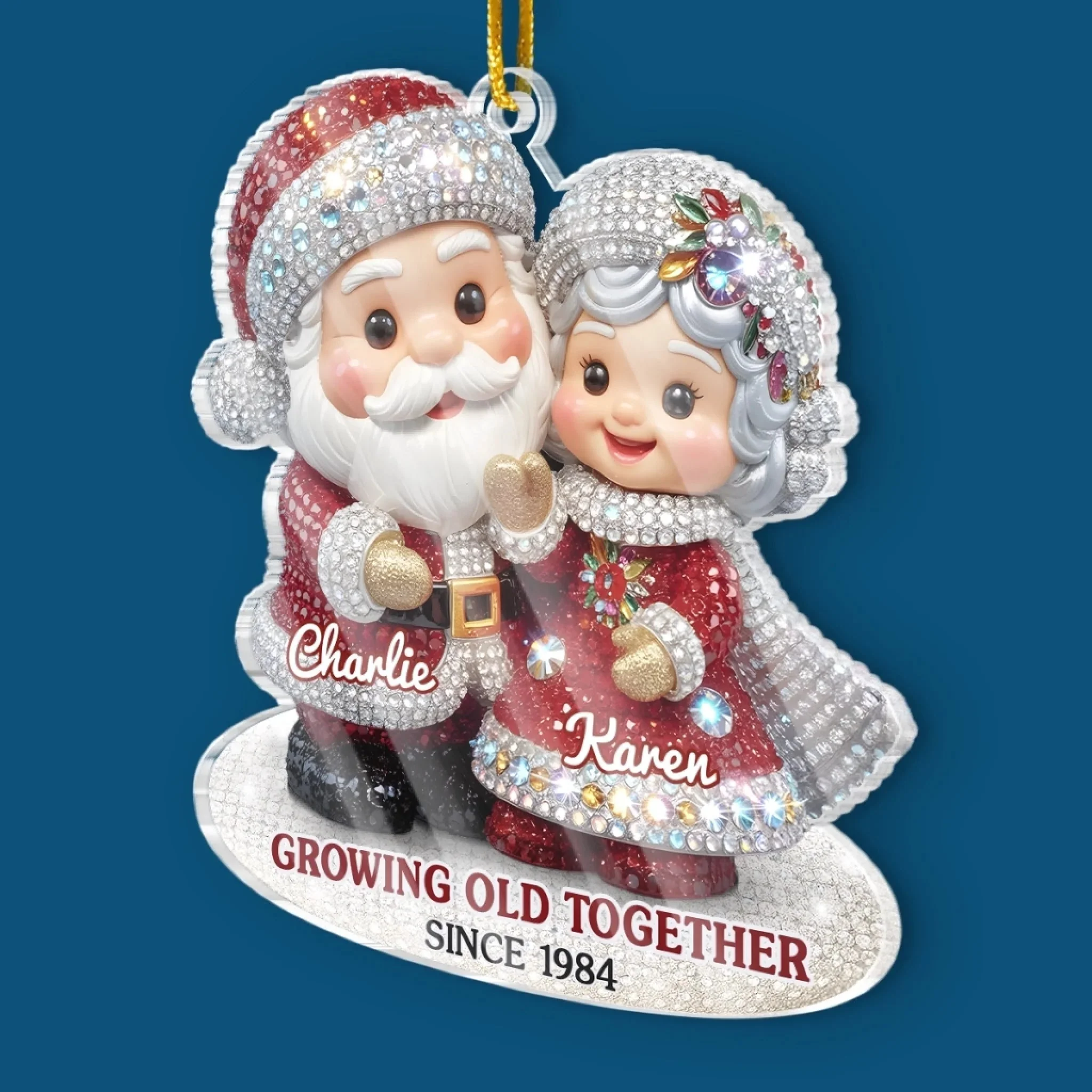 Custom Acrylic Ornament - Personalized Anniversary Christmas Wedding Gifts For Husband And Wife - Image 5