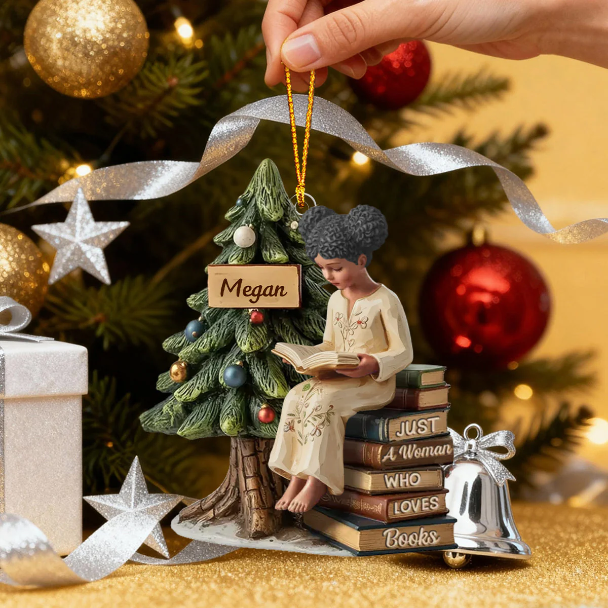 Custom Acrylic Ornament - Personalized Christmas Bookish Gifts For Book Lovers, Bookworms, Readers - Image 4