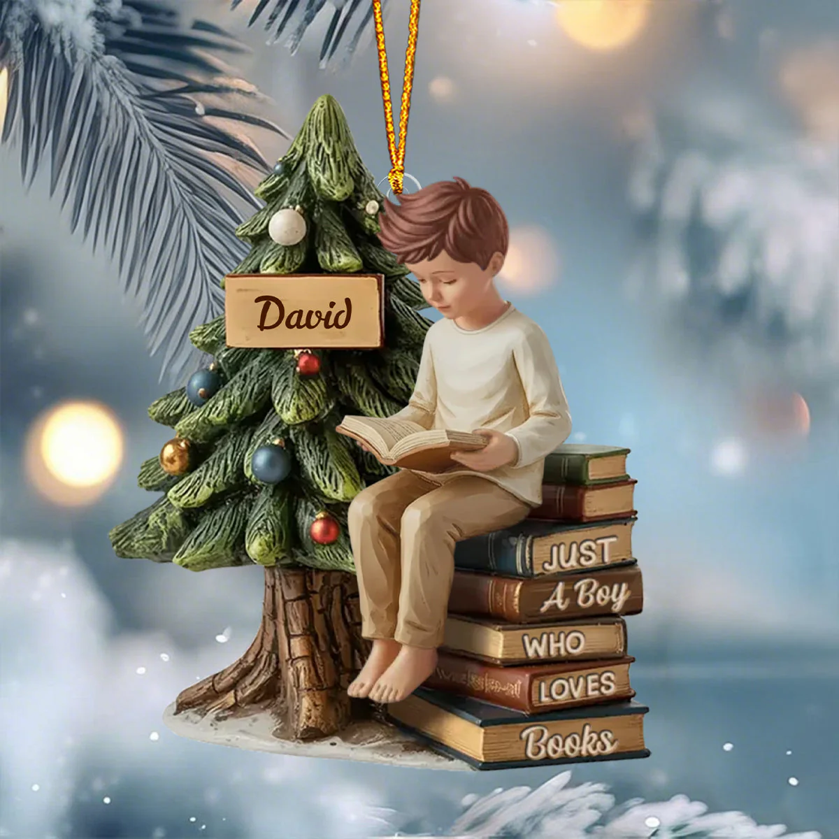 Custom Acrylic Ornament - Personalized Christmas Bookish Gifts For Book Lovers, Bookworms, Readers - Image 6