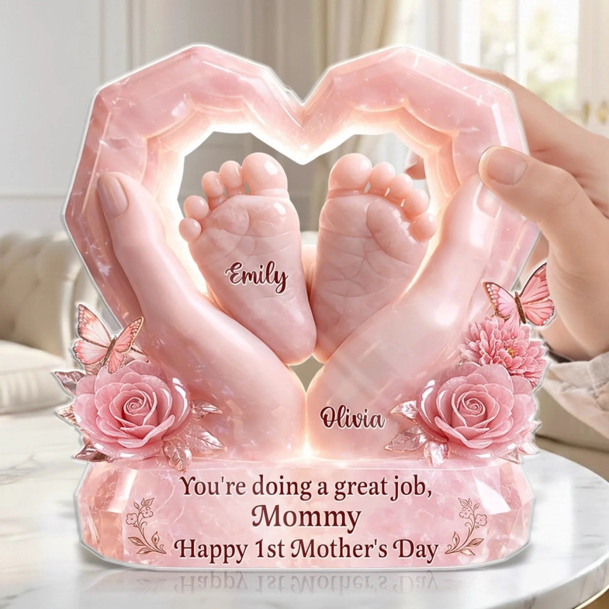 Custom Acrylic Plaque - Personalized Baby Shower, Gender Reveal Gifts For New Moms, New Parents - Image 2