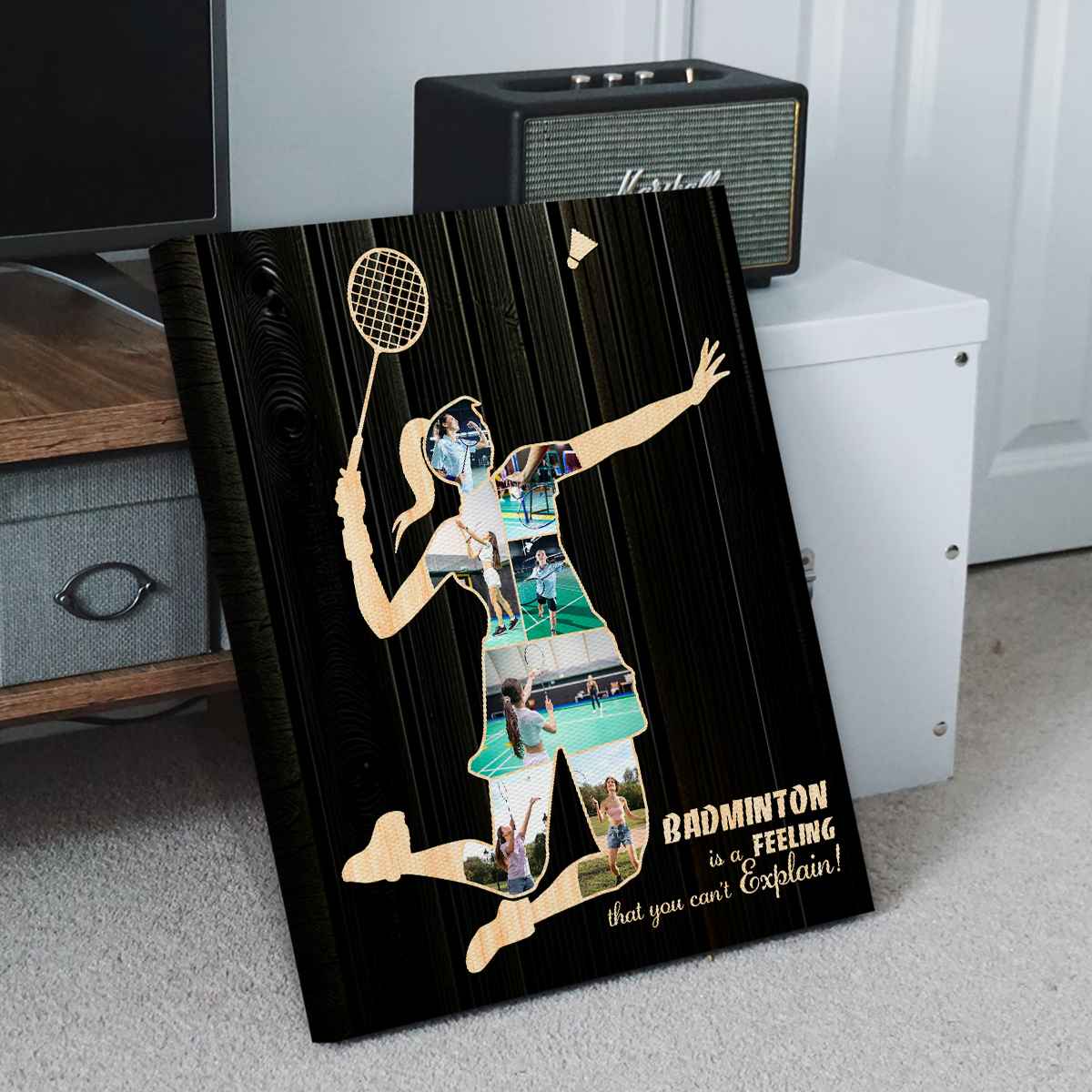 Custom Badminton Player Canvas, Badminton Gifts, Badminton Coach Gift, Personalized Badminton Player Gifts - Image 4