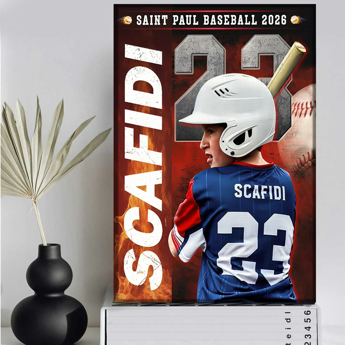 Custom Baseball Senior Portrait Canvas – Personalized Player Photo Name & Number, Gifts For Baseball Players, Senior Night Sports Wall Art - Image 5