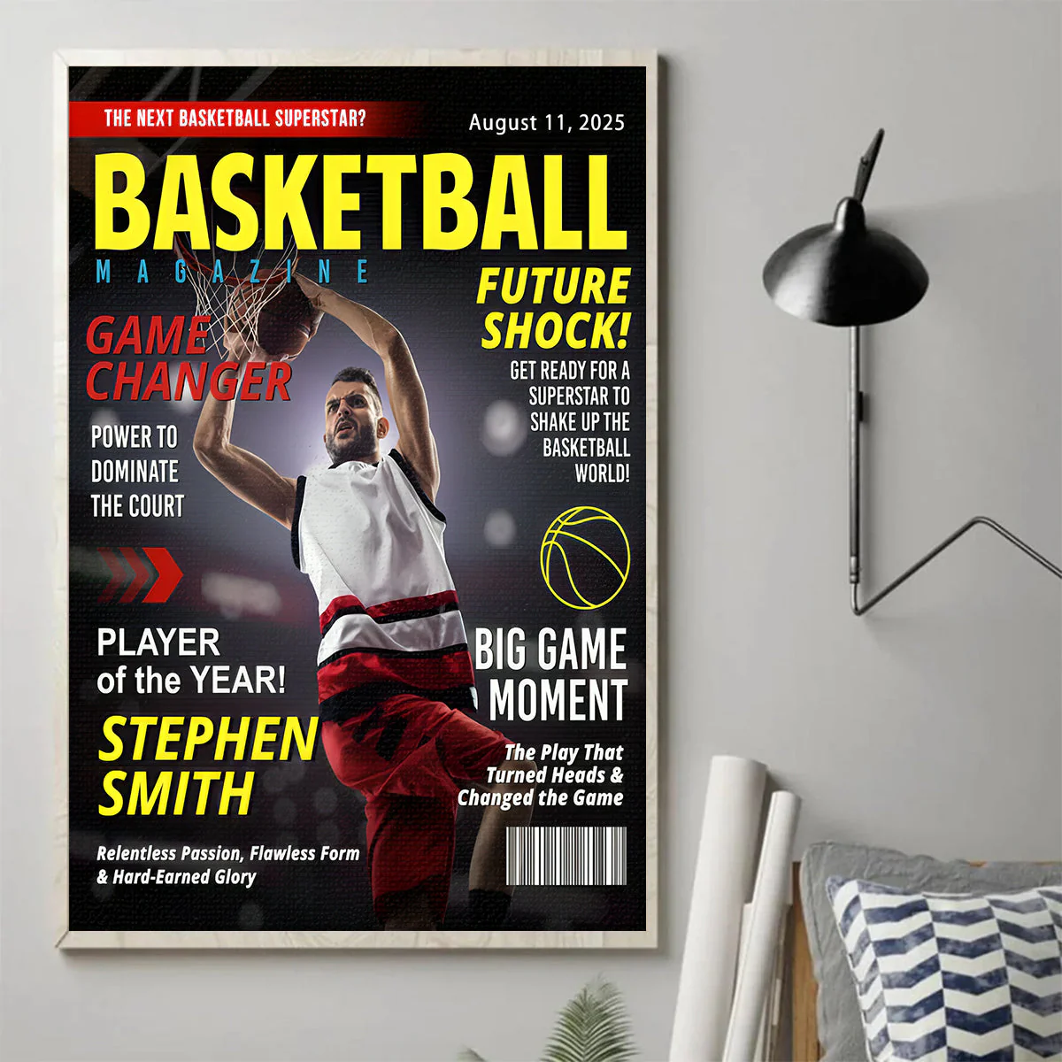 Custom Basketball Magazine Cover, Gift For Basketball Player, Graduation Gift For Basketball Player, Personalized Basketball Gifts - Image 3