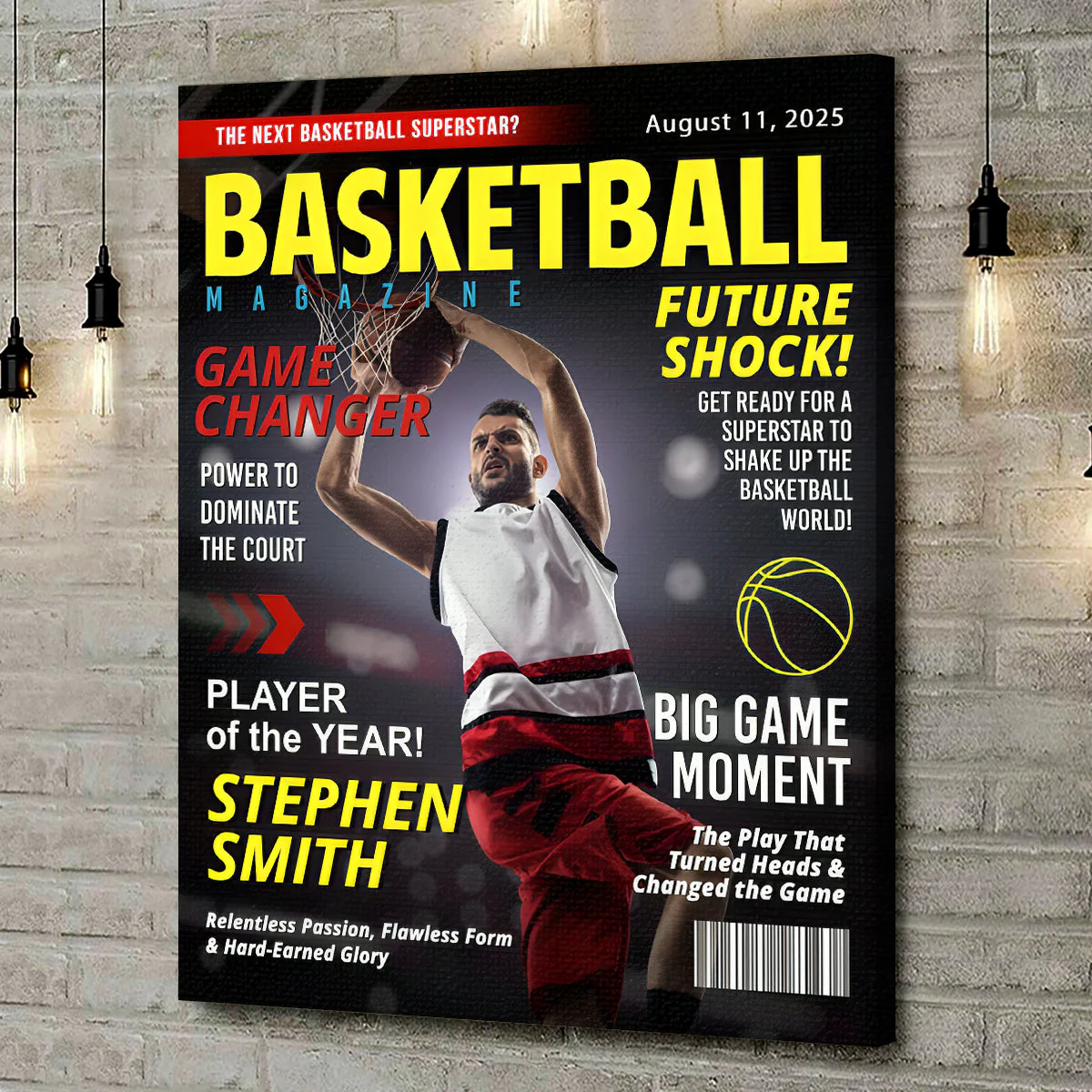 Custom Basketball Magazine Cover, Gift For Basketball Player, Graduation Gift For Basketball Player, Personalized Basketball Gifts - Image 5