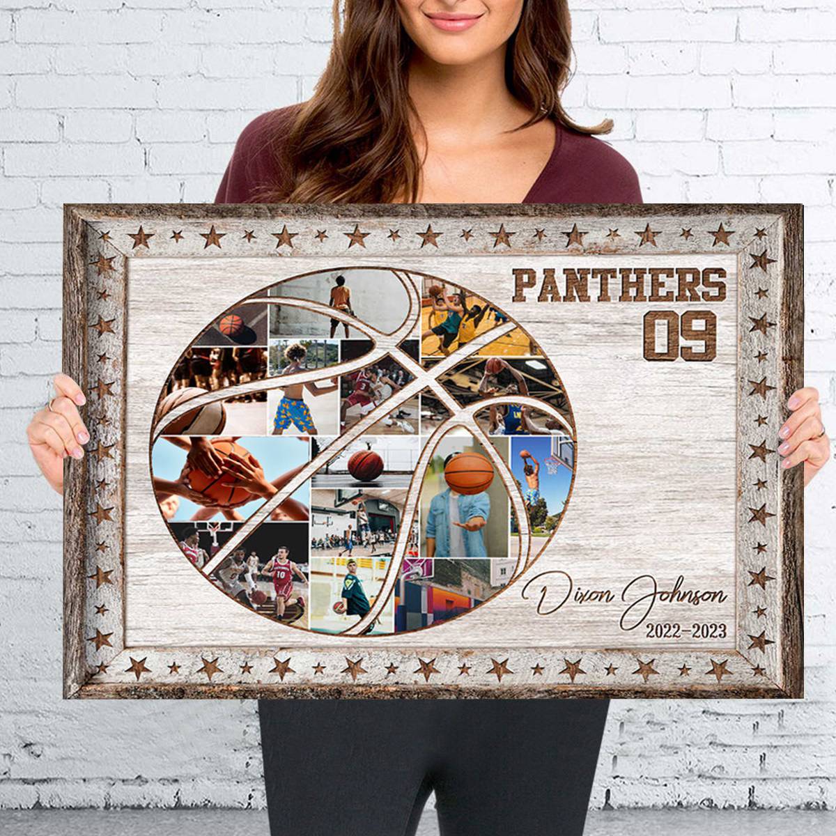 Custom Basketball Photo Collage Canvas, Team Photo Collage, Sports Gifts - Image 5