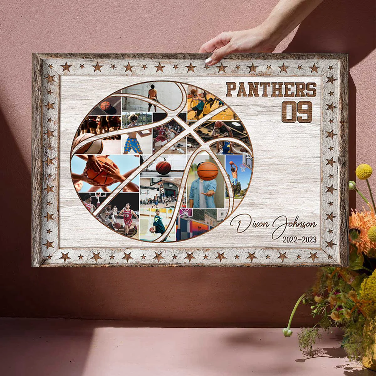 Custom Basketball Photo Collage Canvas, Team Photo Collage, Sports Gifts - Image 6
