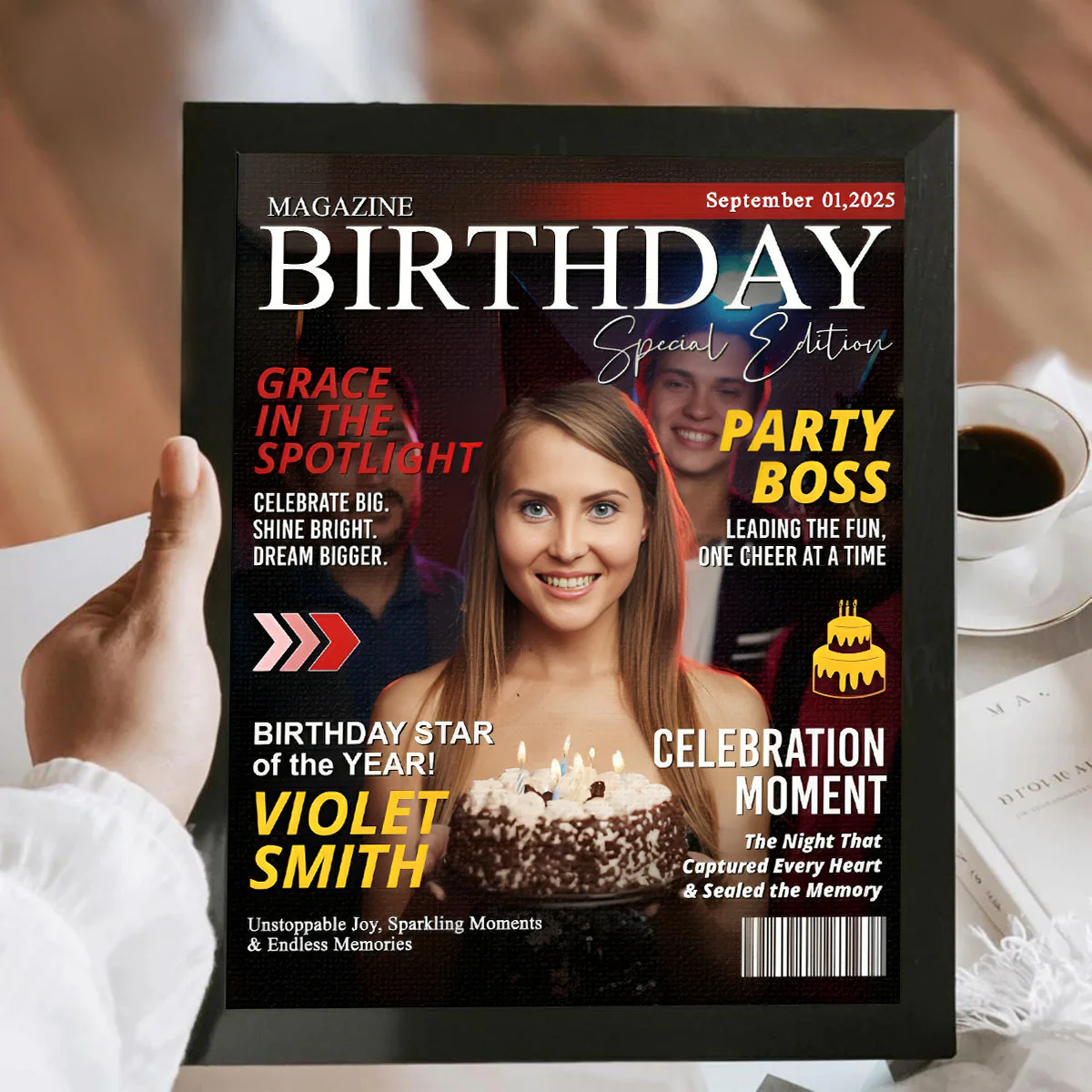 Custom Birthday Magazine Cover, Custom Gift for Best Friend, Bestie Gifts, Gift for Her, Best Friend Custom Birthday Magazine - Image 2