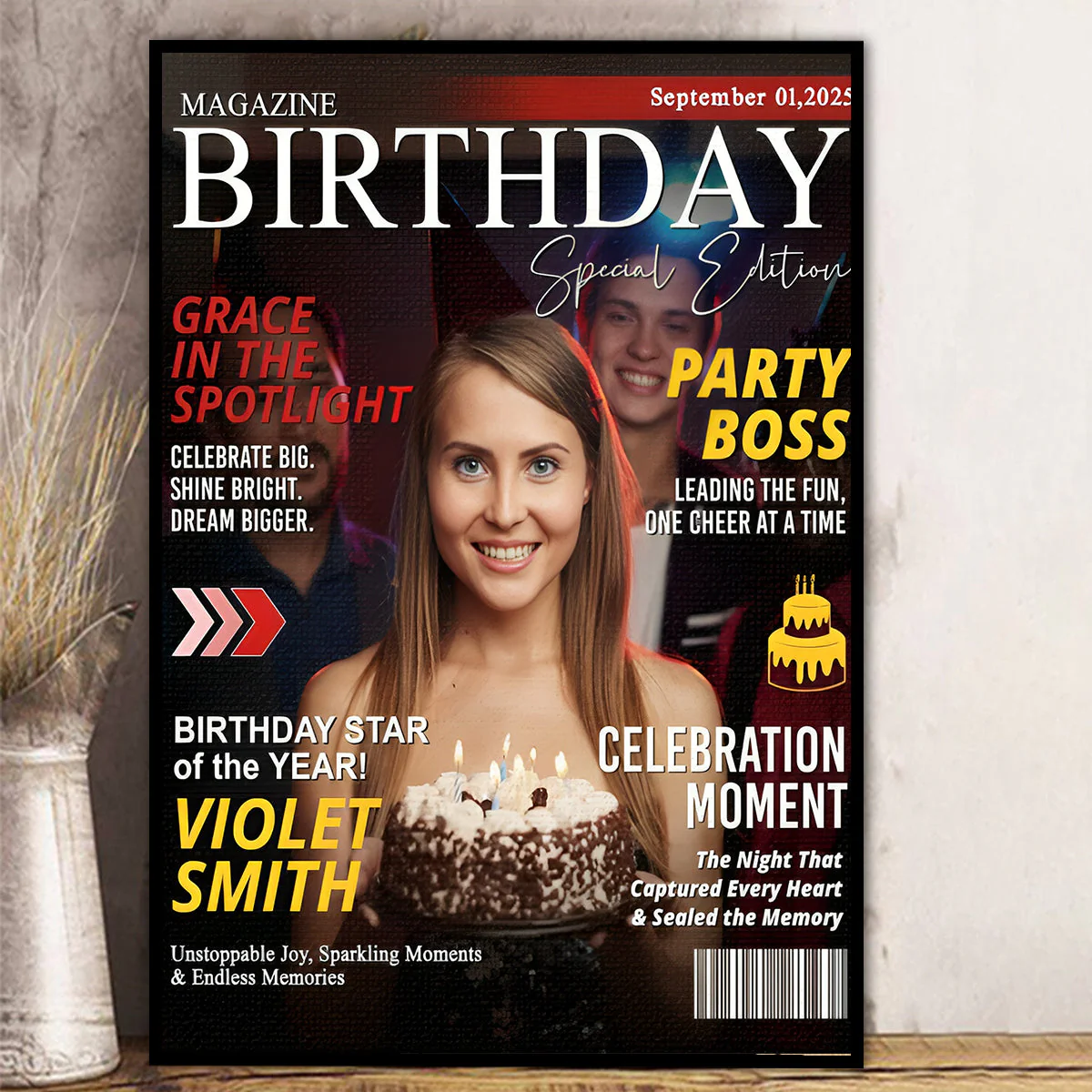 Custom Birthday Magazine Cover, Custom Gift for Best Friend, Bestie Gifts, Gift for Her, Best Friend Custom Birthday Magazine - Image 3