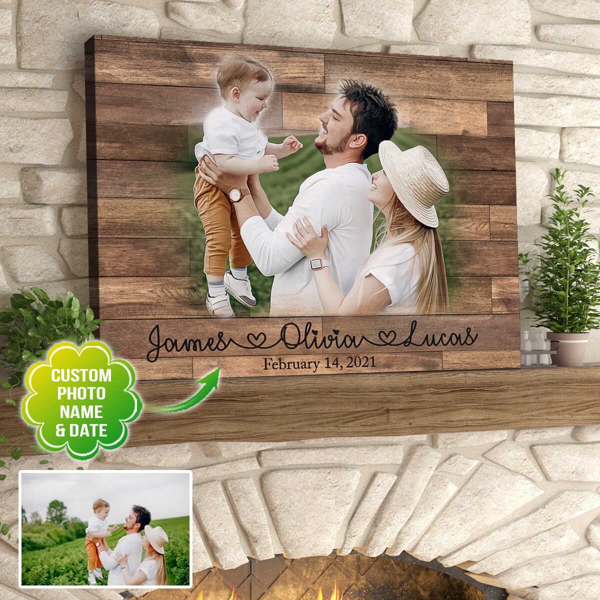 Custom Canvas Poster Personalized Family Couple Pet Portrait Painting From Photo Picture - Image 4