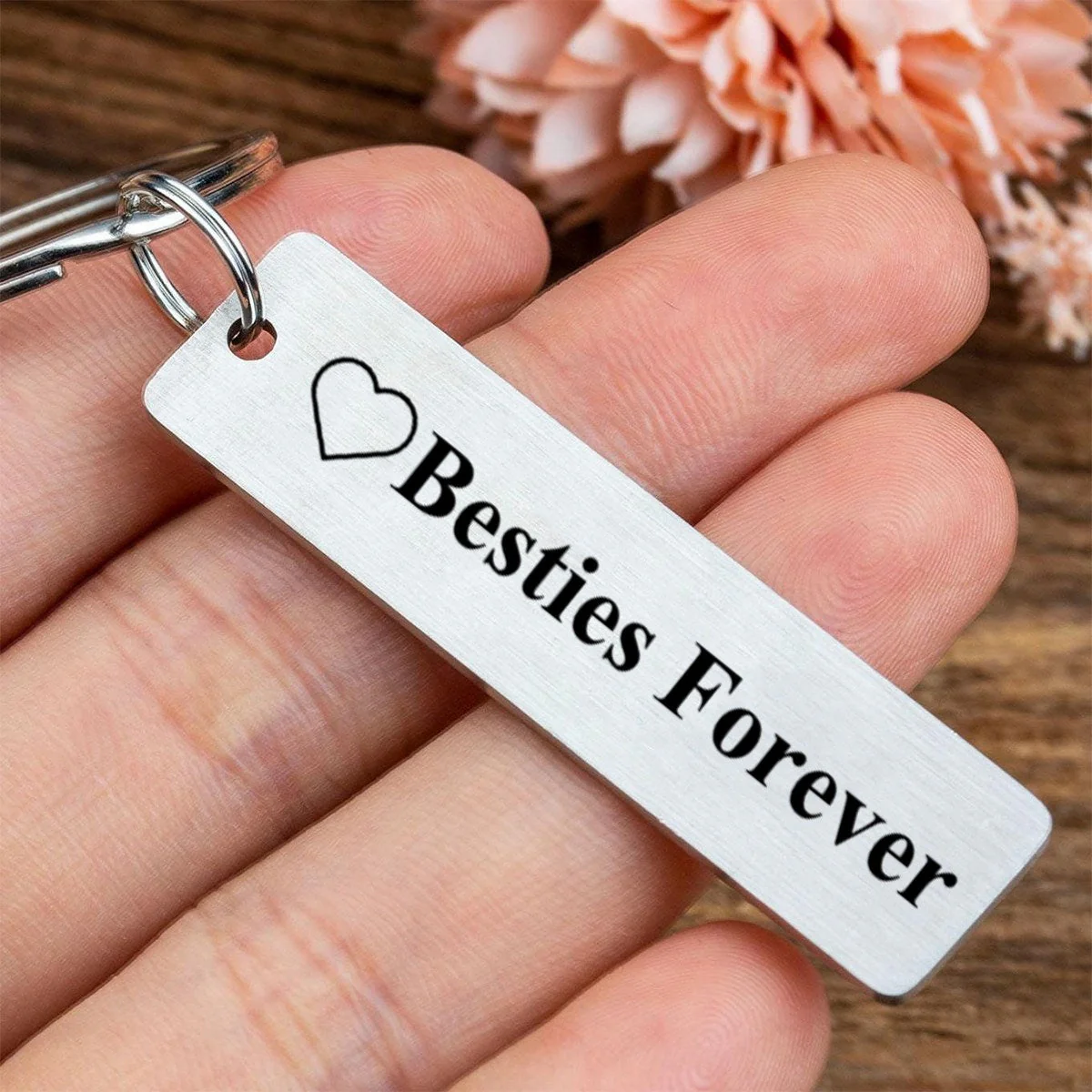 Custom carved keychain Personalized gift for him, best friend Gift for mom - Image 4