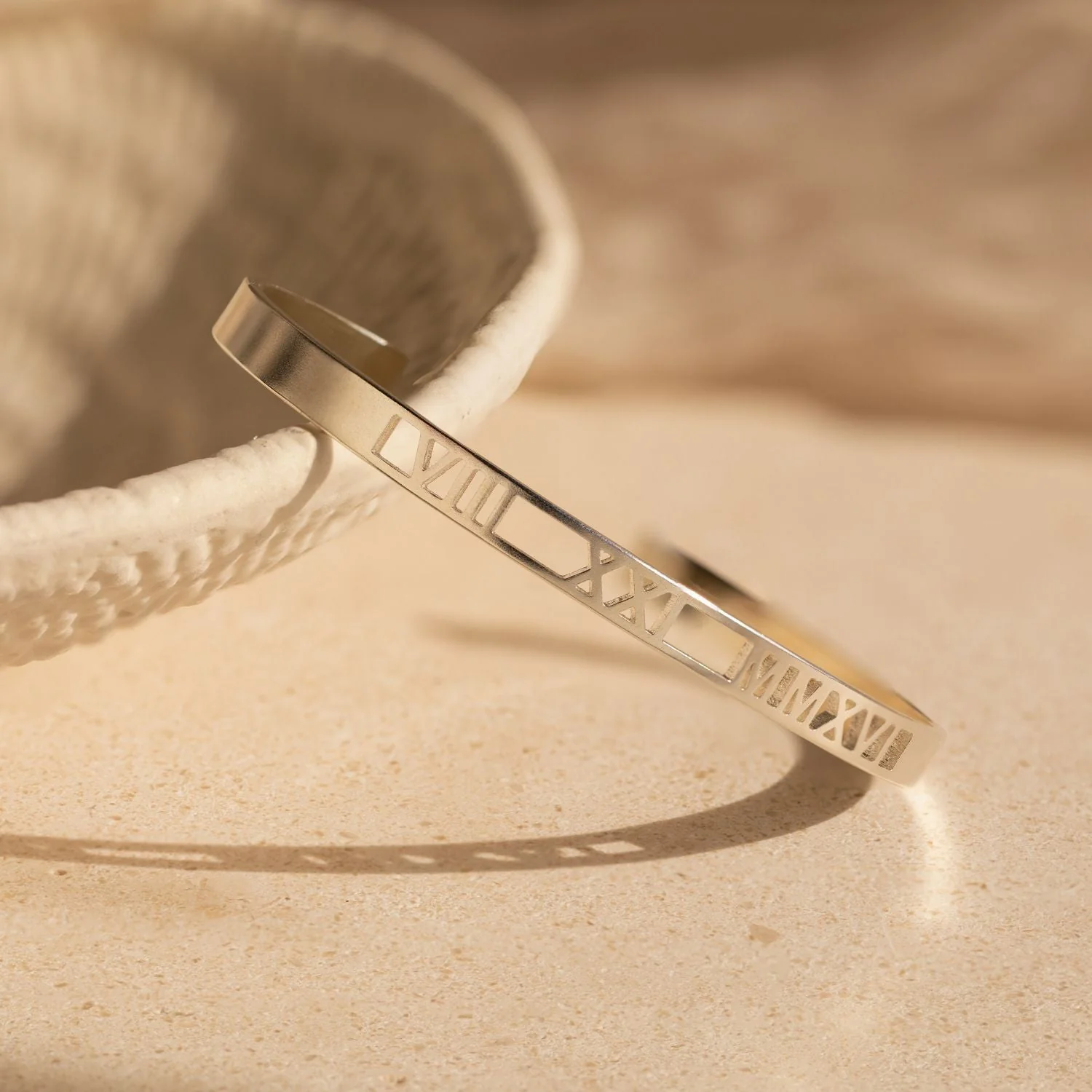 Custom Cuff Bracelet Personalized Bracelet: Coordinates, Dates, Roman Numerals,Anniversary Gift for Her,Him - Image 5