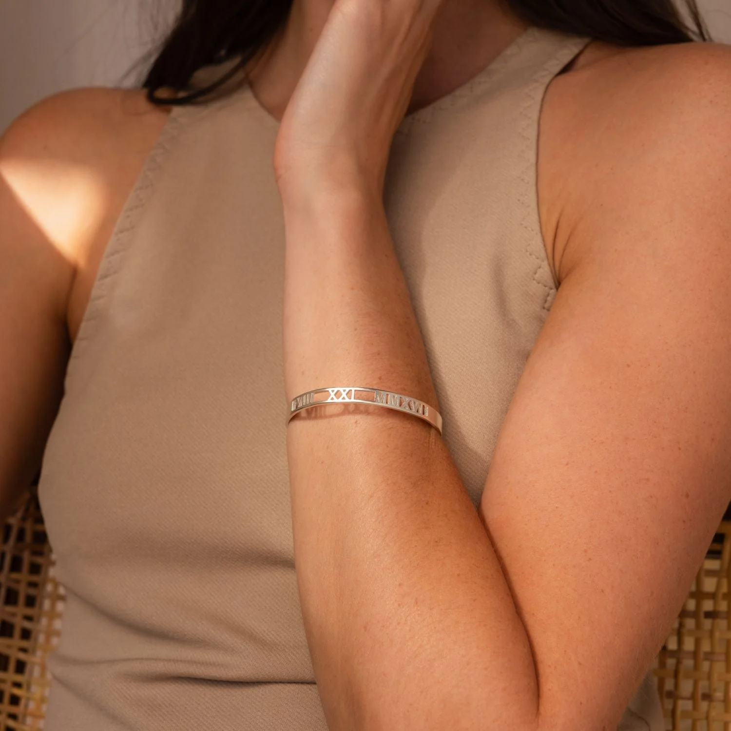 Custom Cuff Bracelet Personalized Bracelet: Coordinates, Dates, Roman Numerals,Anniversary Gift for Her,Him - Image 7