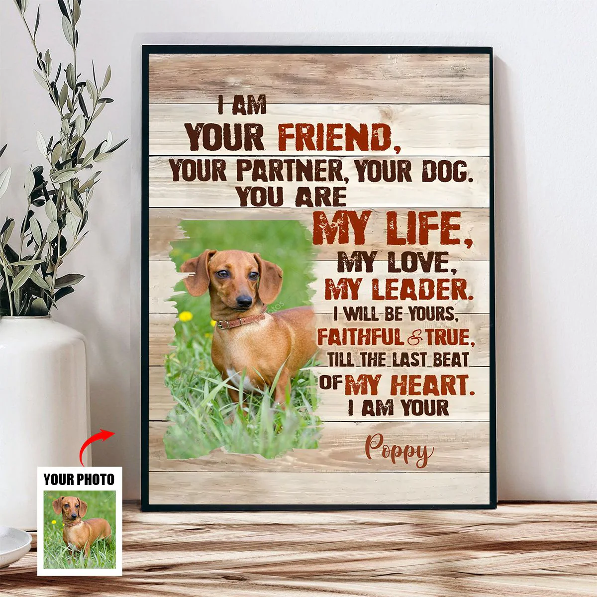Custom Dog Portrait Poster, I Am Your Dog Personalized Photo Pet Gifts For Pet Owners - Image 2