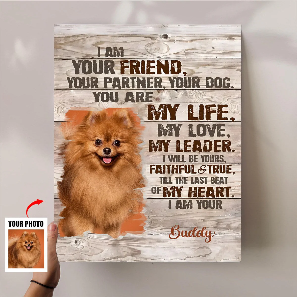 Custom Dog Portrait Poster, I Am Your Dog Personalized Photo Pet Gifts For Pet Owners - Image 3