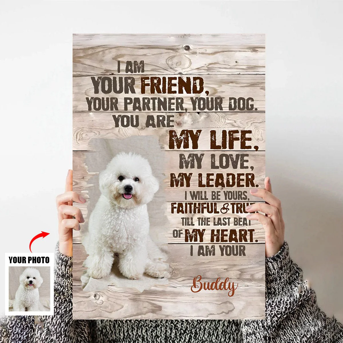 Custom Dog Portrait Poster, I Am Your Dog Personalized Photo Pet Gifts For Pet Owners - Image 5
