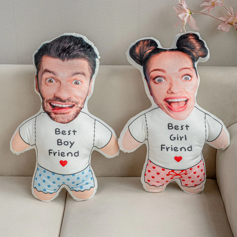 Custom Face Pillow Gift For Couple - Personalized Photo Custom Shaped Pillow - Image 2
