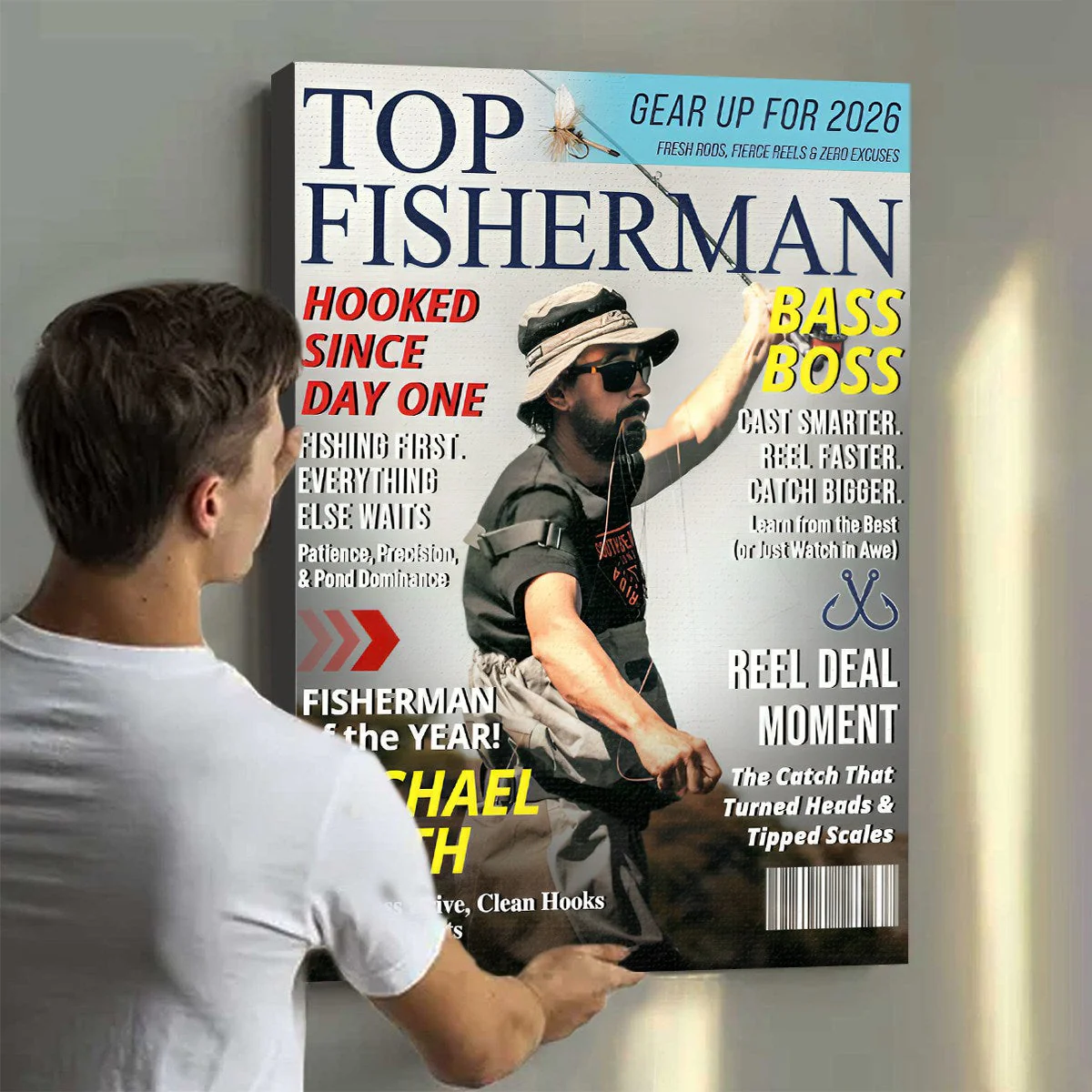Custom Fishing Magazine Cover, Personalized Fishing Gifts for Men, Fly Fishing Gifts for Him, Fishing Dad Gift, Angler Funny Fisherman Gift - Image 5