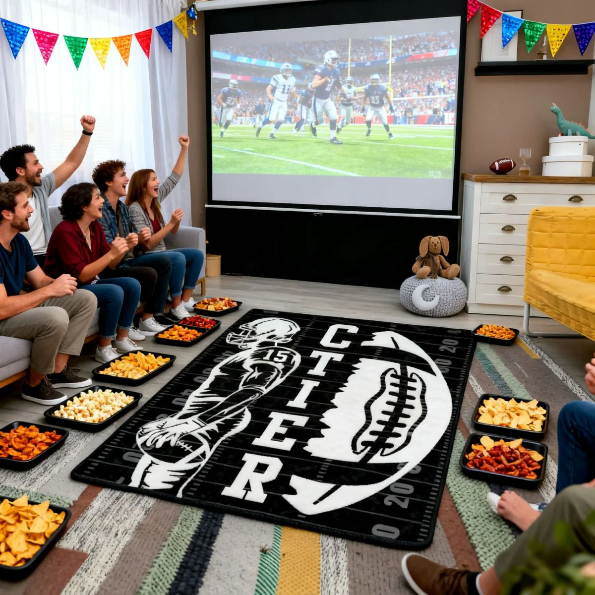 Custom Football Blanket With Name And Number - Image 5