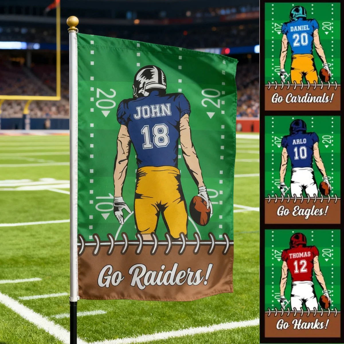 Custom Football Fan - Personalized Garden Flag, Gift For Football Lover - Image 6