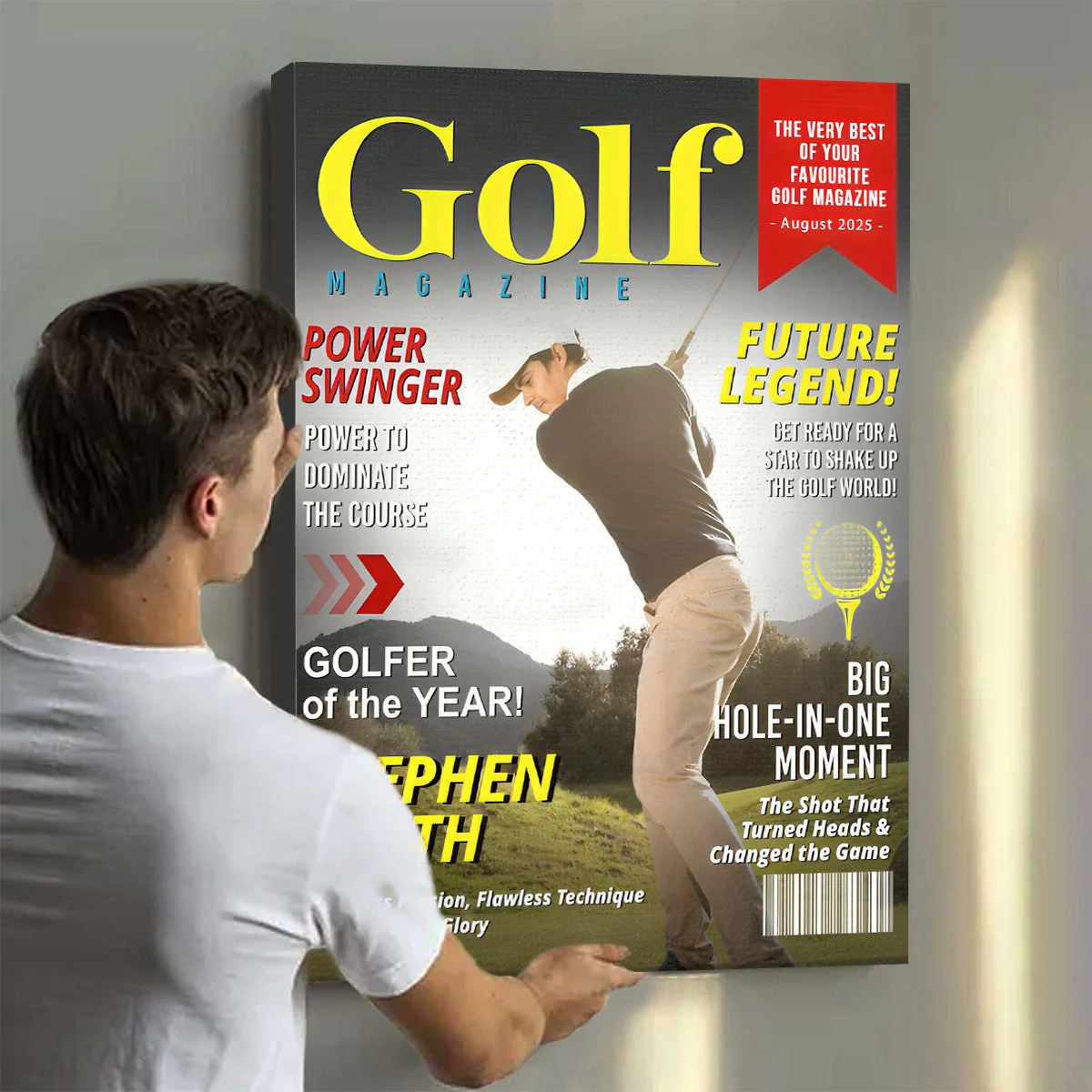 Custom Golf Magazine Cover, Golf Gift, Unique Gift for Golf Lovers, Gifts for Golf Coach, End Of Season Golf Canvas - Image 5