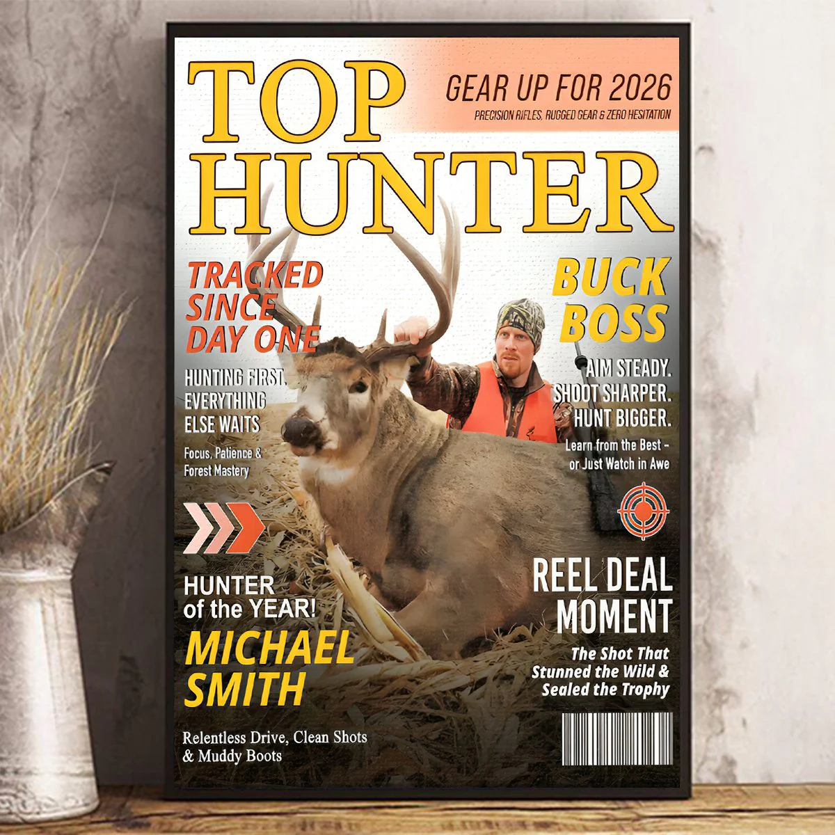 Custom Hunting Magazine Cover, Personalized Hunting Gifts for Men, Deer Hunting Gifts for Him, Hunting Dad Gift, Funny Hunter Gift for Outdoorsman - Image 3