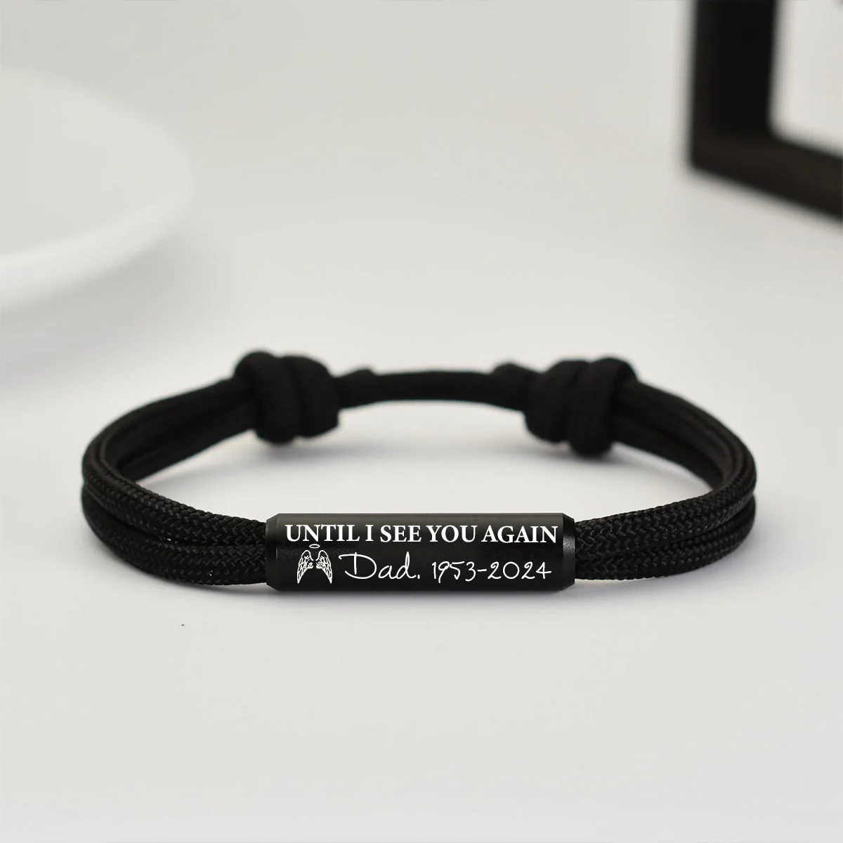 Custom In Loving Memory Bracelet "I Will Carry You With Me" Personalized Engraved Memorial Bracelet - Image 5