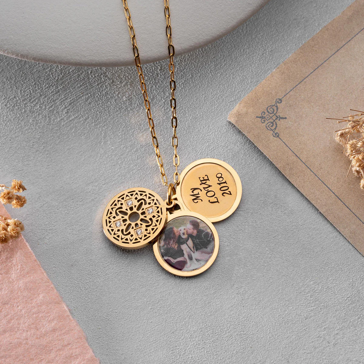 Custom Locket Necklace with Photo, Personalized Photo Pendant, Engravable Memorial Jewelry, Mothers Day Gift for Her - Image 10