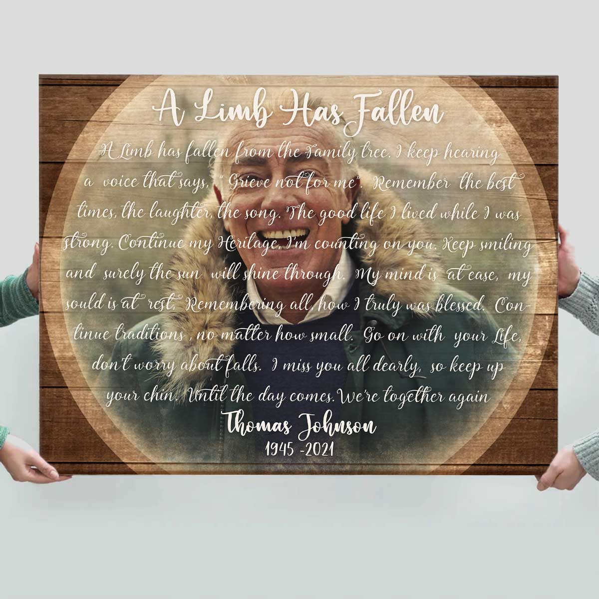 Custom Memorial Poem Canvas Poster– Personalized Photo Memorial Gifts - Image 3