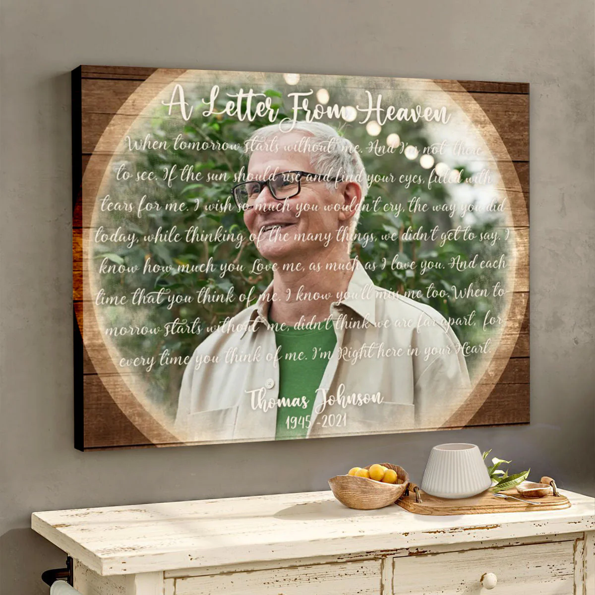 Custom Memorial Poem Canvas Poster– Personalized Photo Memorial Gifts - Image 5