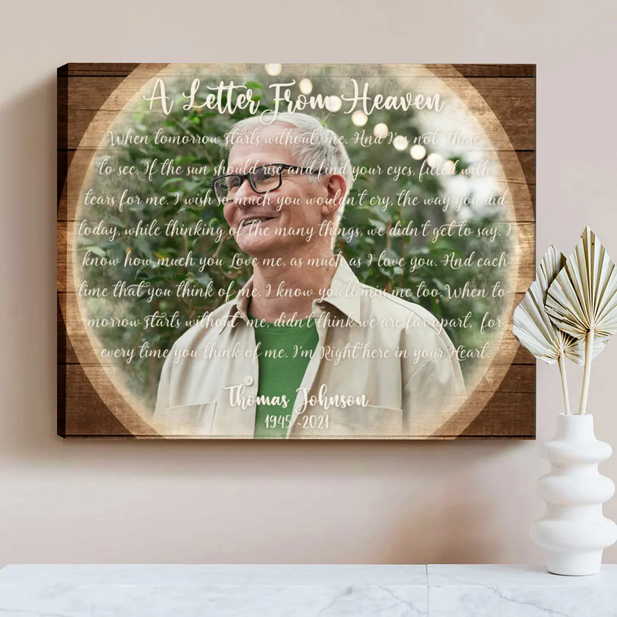Custom Memorial Poem Canvas Poster– Personalized Photo Memorial Gifts - Image 6