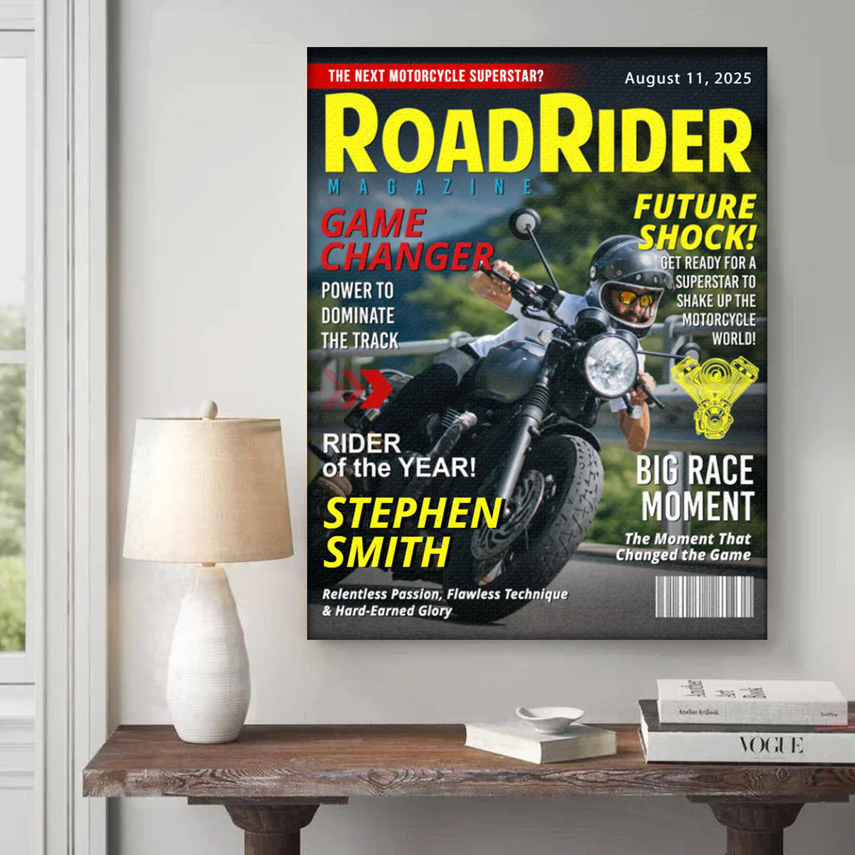 Custom Motorcycle Magazine Cover, Motorcycle Gifts, Motorcycle Magazines, Gift for Motorcycle Loved, Gift For Motorcycle Riders - Image 2