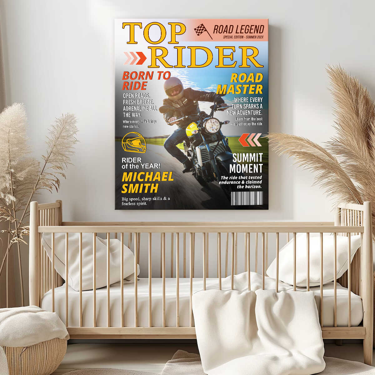 Custom Motorcyclist Magazine Cover Personalized Canvas/Poster Motorcycle Rider Gift - Image 6