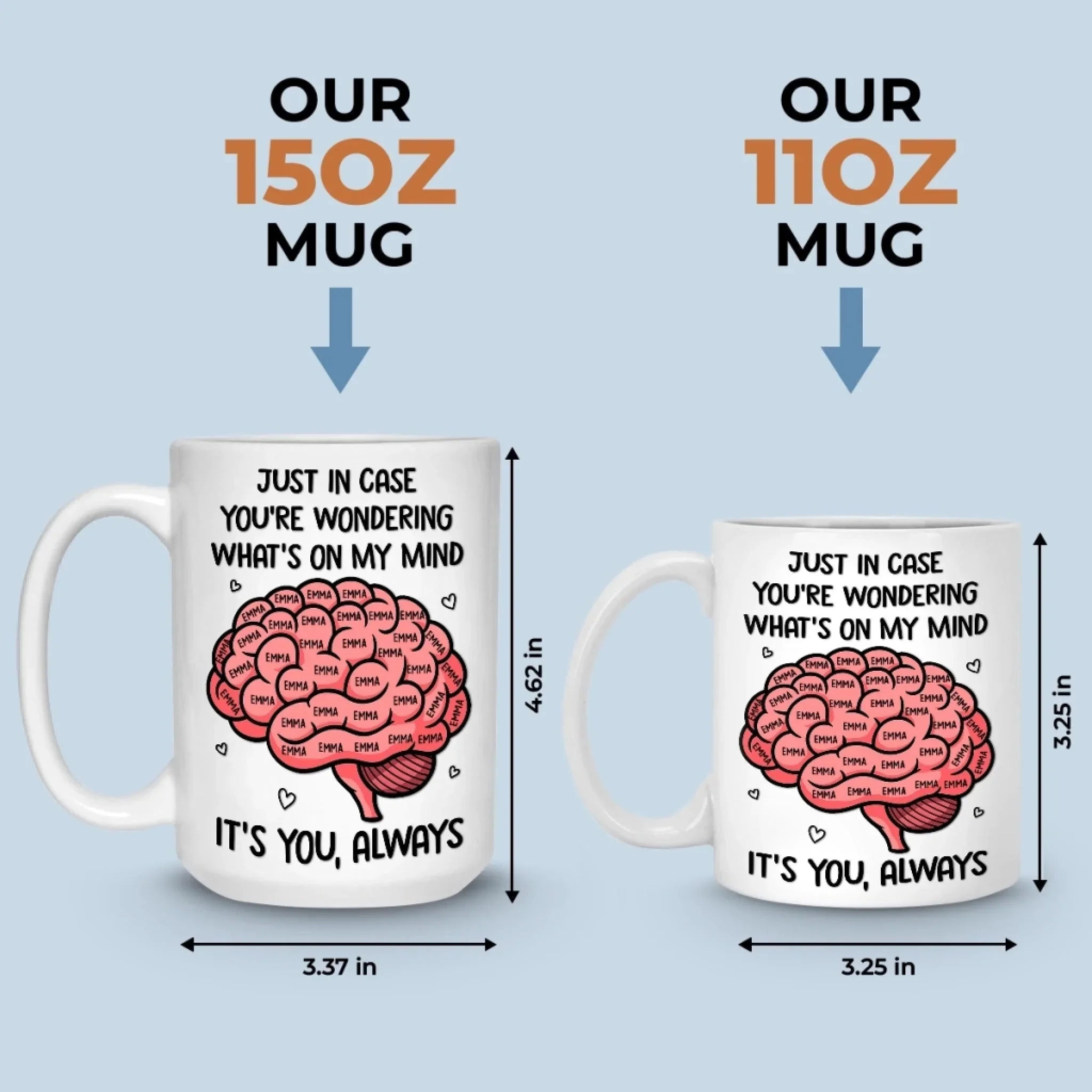 Custom Mug - Personalized Anniversary Wedding Gifts For Husband And Wife, Him And Her - Image 4